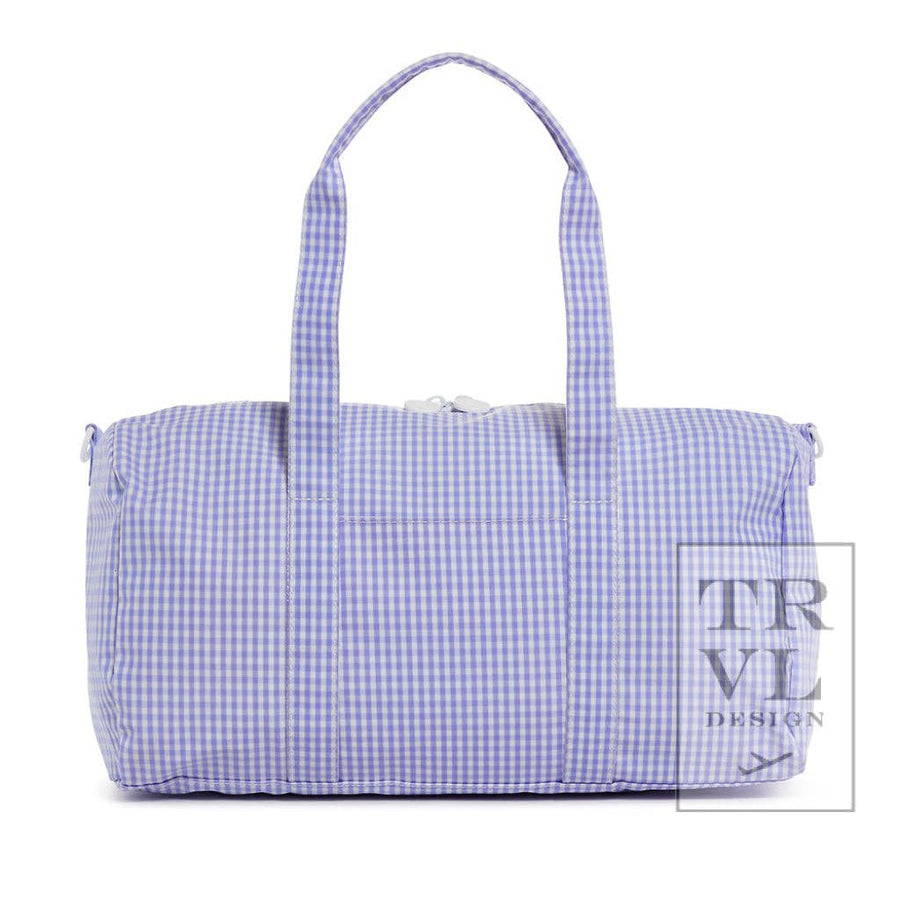Weekender - Gingham Lilac Duffel Bag - Premium Duffel Bags from TRVL Design - Just $84.95! Shop now at Pat's Monograms