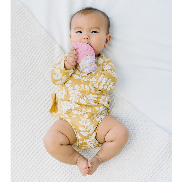 Itzy Mitt™ Silicone Teething Mitts: Highland Cow - Premium teethers from Itzy Ritzy - Just $9.95! Shop now at Pat's Monograms