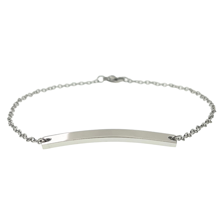 Blank Stainless Steel Curved Bar Bracelet/Anklet - Premium jewelry from WJW - Just $22.95! Shop now at Pat's Monograms