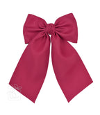 Matte Satin Longtail Hair Bow with Euro Knot - Premium Hairbows from Beyond Creations, LLC - Just $19.95! Shop now at Pat's Monograms