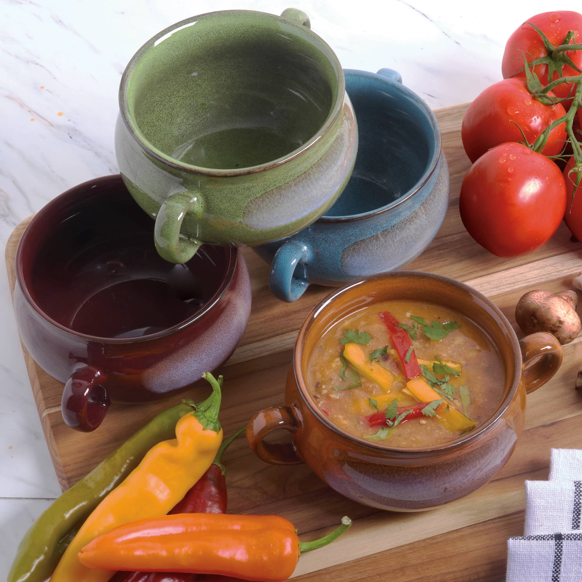Stoneware 24oz Reactive Glaze Soup Crocks - Premium gift item from Certified International - Just $12.95! Shop now at Pat's Monograms
