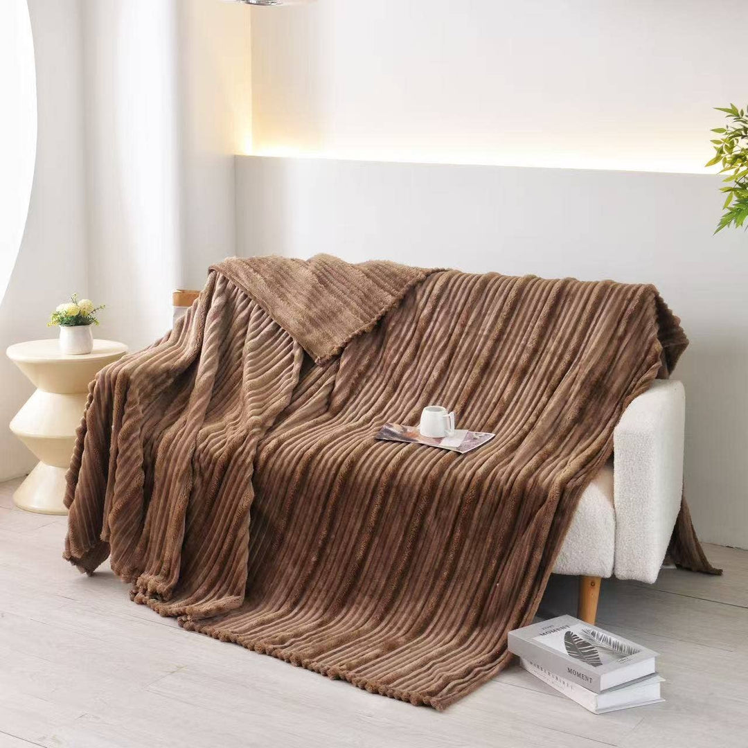Plush Throw – Ultra Soft Ribbed Blanket Texture - Premium blankets from FLUFFERY - Just $37.50! Shop now at Pat's Monograms