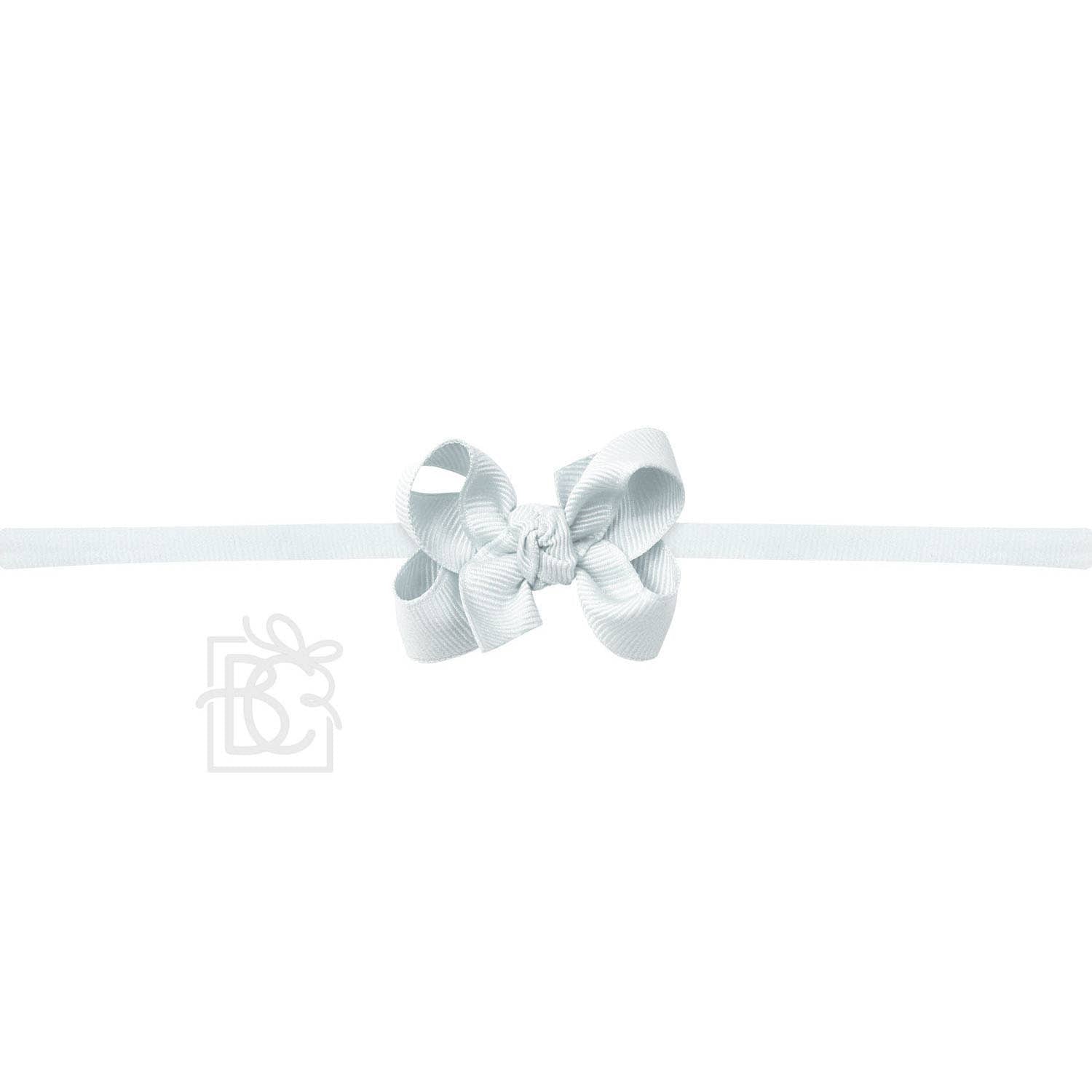 1/4" PANTYHOSE HEADBAND W/SIGNATURE GROSGRAIN BOW - Premium Baby Accessories from Beyond Creations, LLC - Just $10.95! Shop now at Pat's Monograms