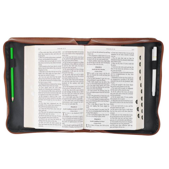 Bible Cover Classic Brown Trust in the Lord Prov. 3:5 - Premium Christian Gift Items from Christian Art Gifts - Just $29.99! Shop now at Pat's Monograms