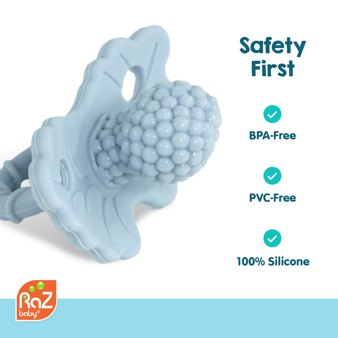 RaZberry Silicone Teether - Cotton Candy - Premium Baby Soothers from RaZbaby - Just $5.95! Shop now at Pat's Monograms