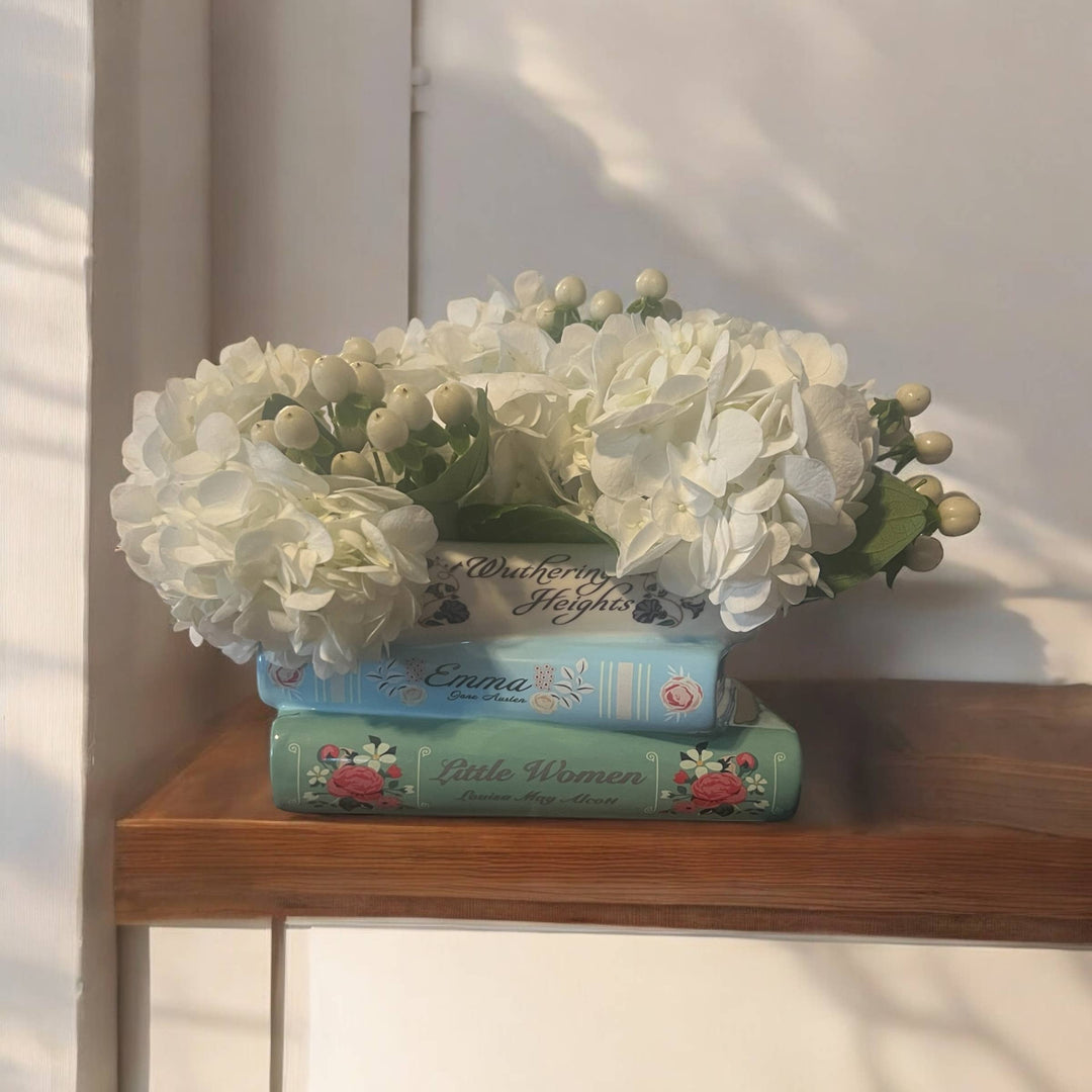 Jane Austen Book Collection, Stacked Floral Vase - Premium decor from Interiors and Art - Just $42.95! Shop now at Pat's Monograms