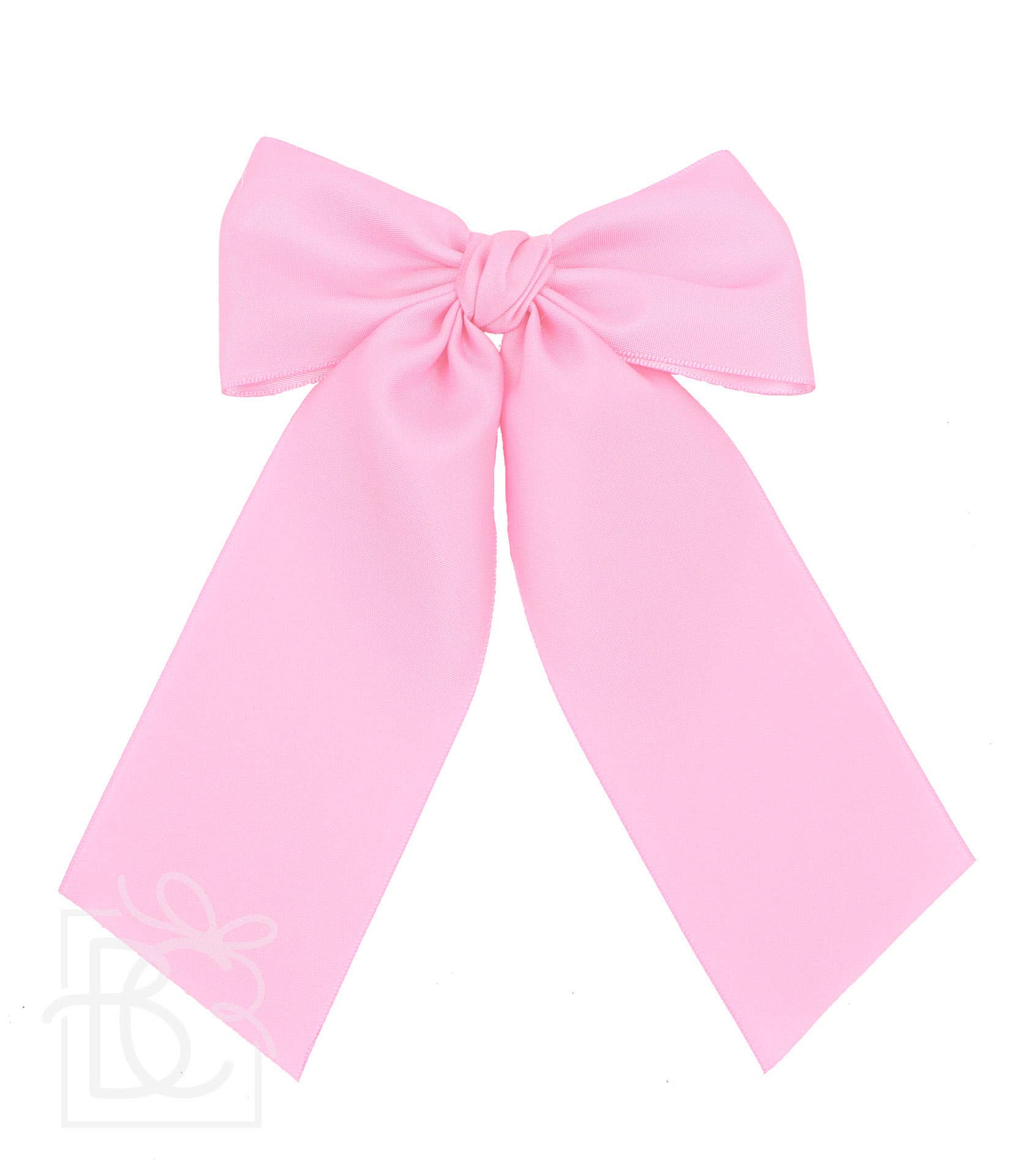 OPAQUE SATIN BOW W/ EURO KNOT & TAILS  ON AN ALLIGATOR CLIP - Premium Hairbows from Beyond Creations, LLC - Just $19.95! Shop now at Pat's Monograms