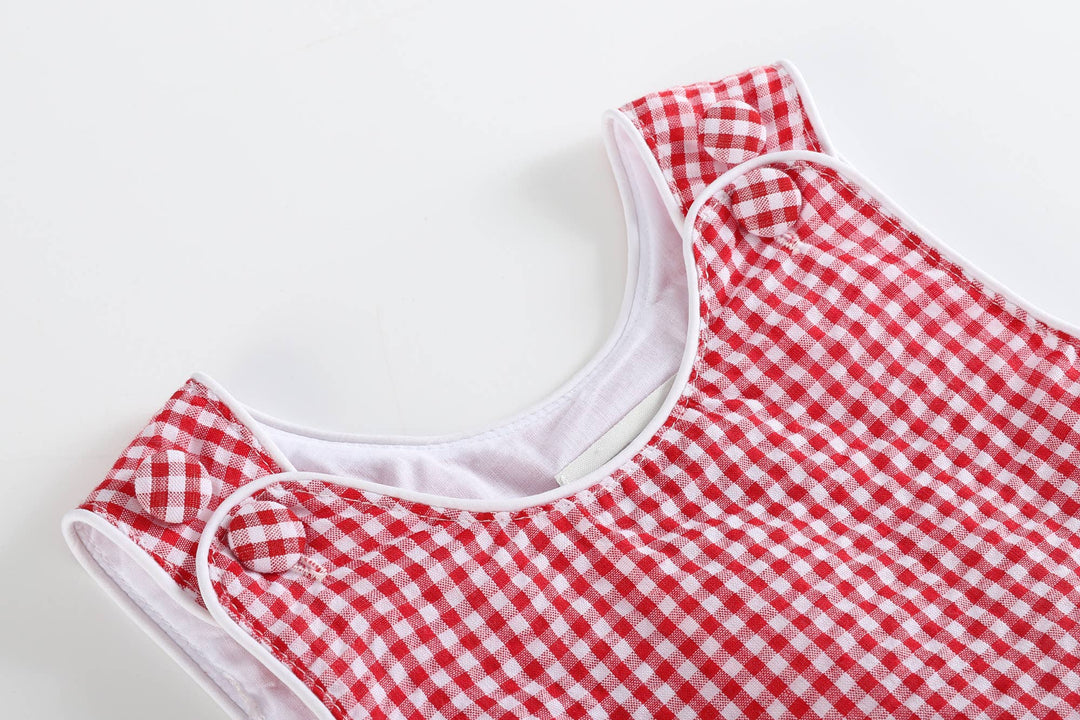 Classic Red Gingham Baby Bubble Romper - Premium Baby & Toddler Outfits from Lil Cactus - Just $29.95! Shop now at Pat's Monograms