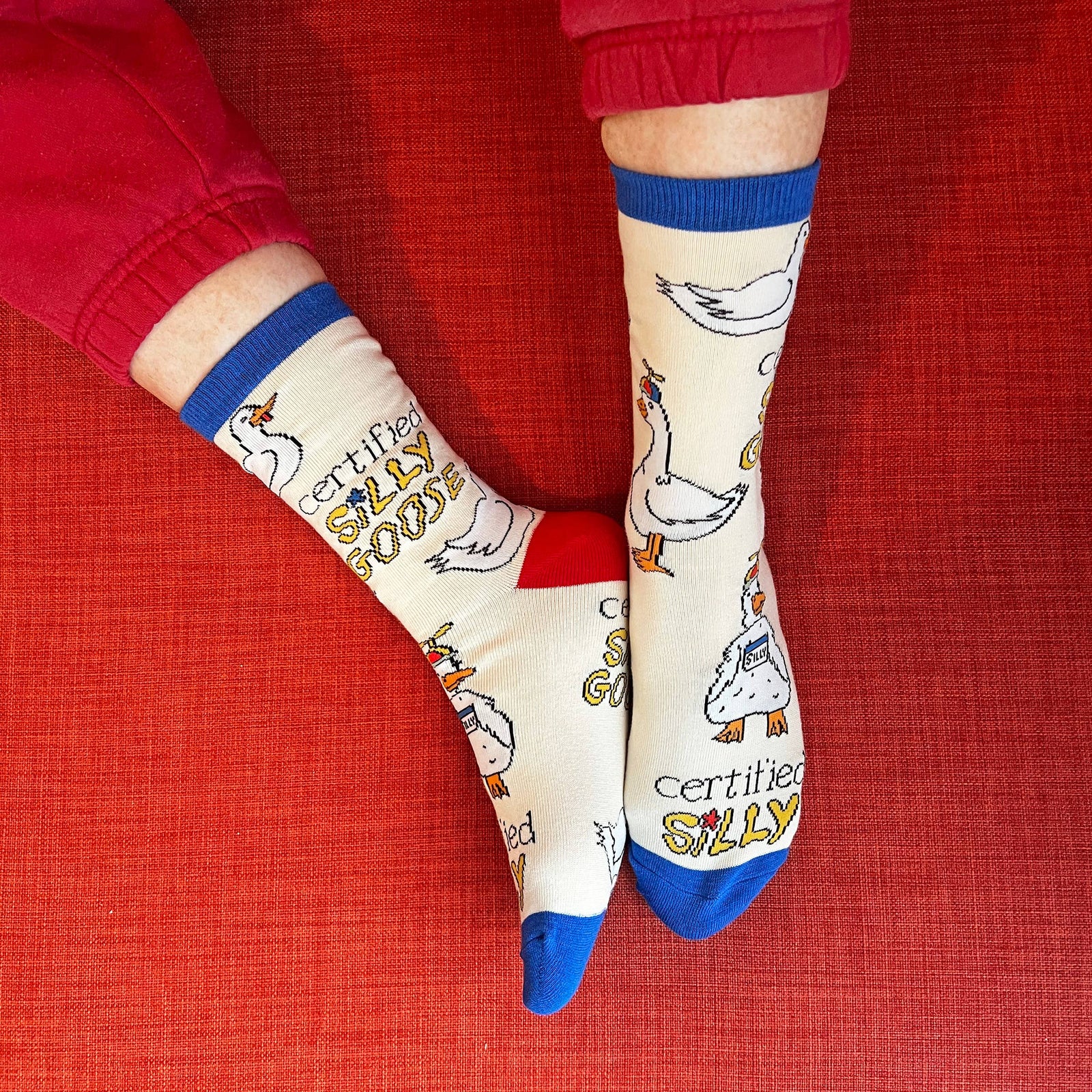 Silly Goose | Women's Funny Cotton Crew Socks - Premium Socks from Oooh Yeah/Sock It Up/Oooh Geez Slippers - Just $11.95! Shop now at Pat's Monograms