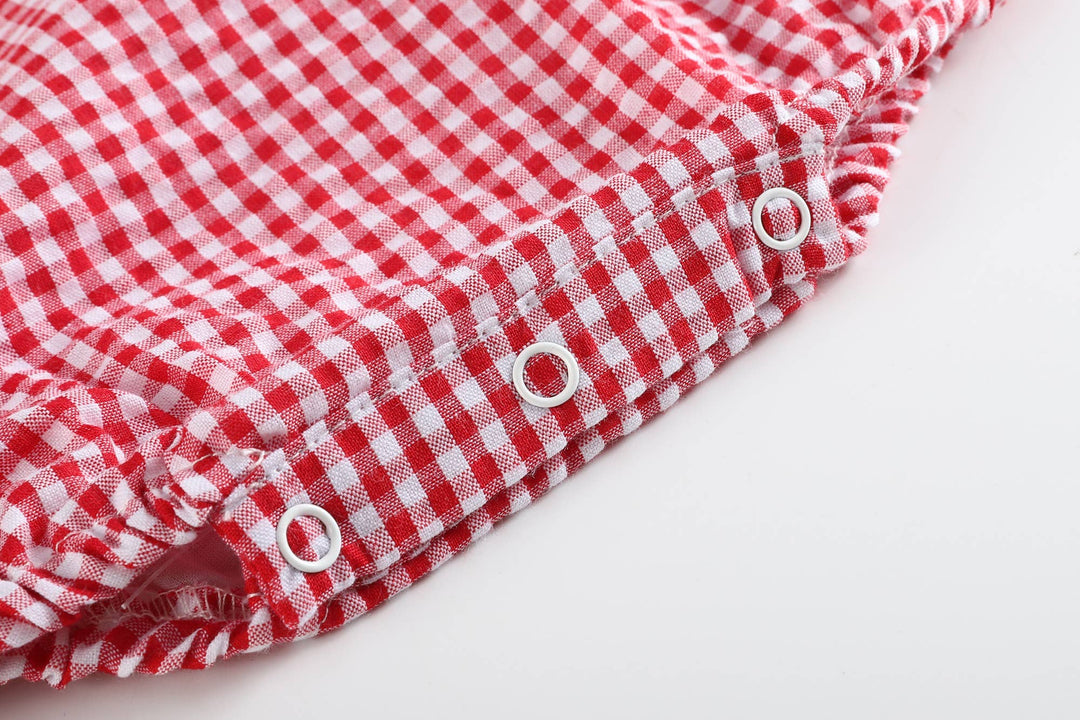 Classic Red Gingham Baby Bubble Romper - Premium Baby & Toddler Outfits from Lil Cactus - Just $29.95! Shop now at Pat's Monograms