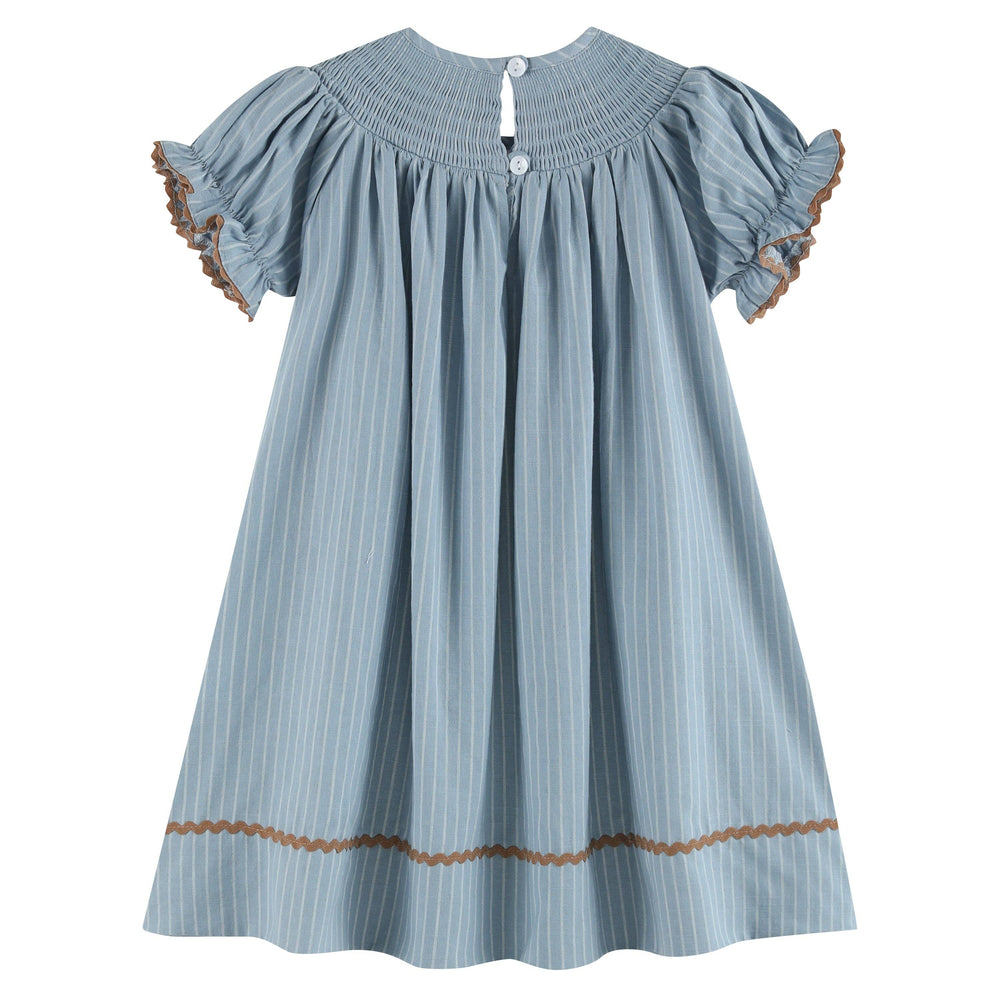 Light Blue Puppy Smocked Bishop Dress - Premium Baby & Toddler Dresses from Lil Cactus - Just $36.95! Shop now at Pat's Monograms