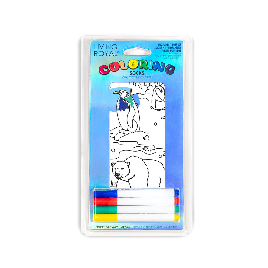 Ankle Socks - DIY Coloring Kit - Arctic Animals - Premium socks from Living Royal - Just $9.95! Shop now at Pat's Monograms
