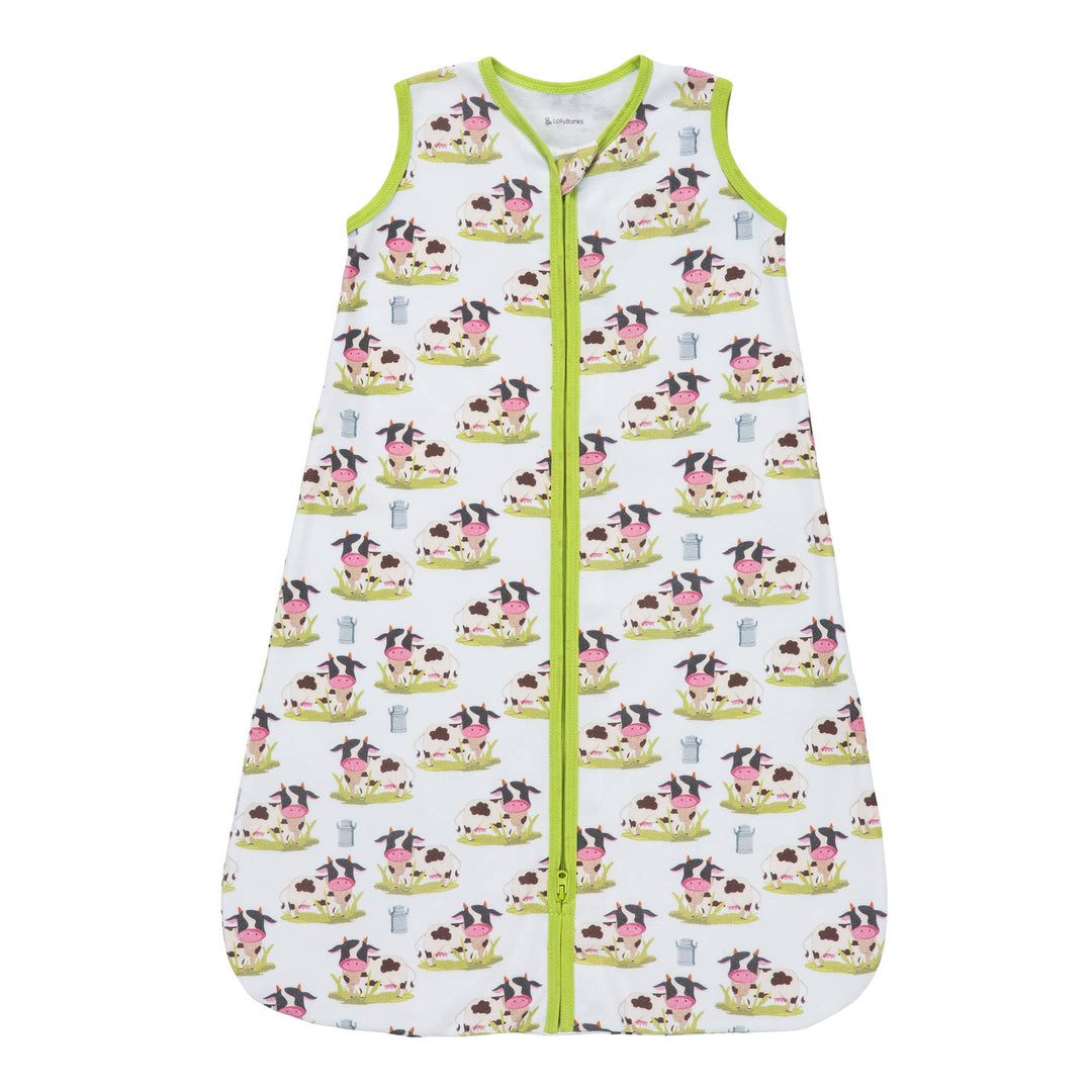 Moo Moo Here Baby Sleep Sack, 100% Organic Cotton - Premium Baby Sleepwear from LollyBanks - Just $21.95! Shop now at Pat's Monograms
