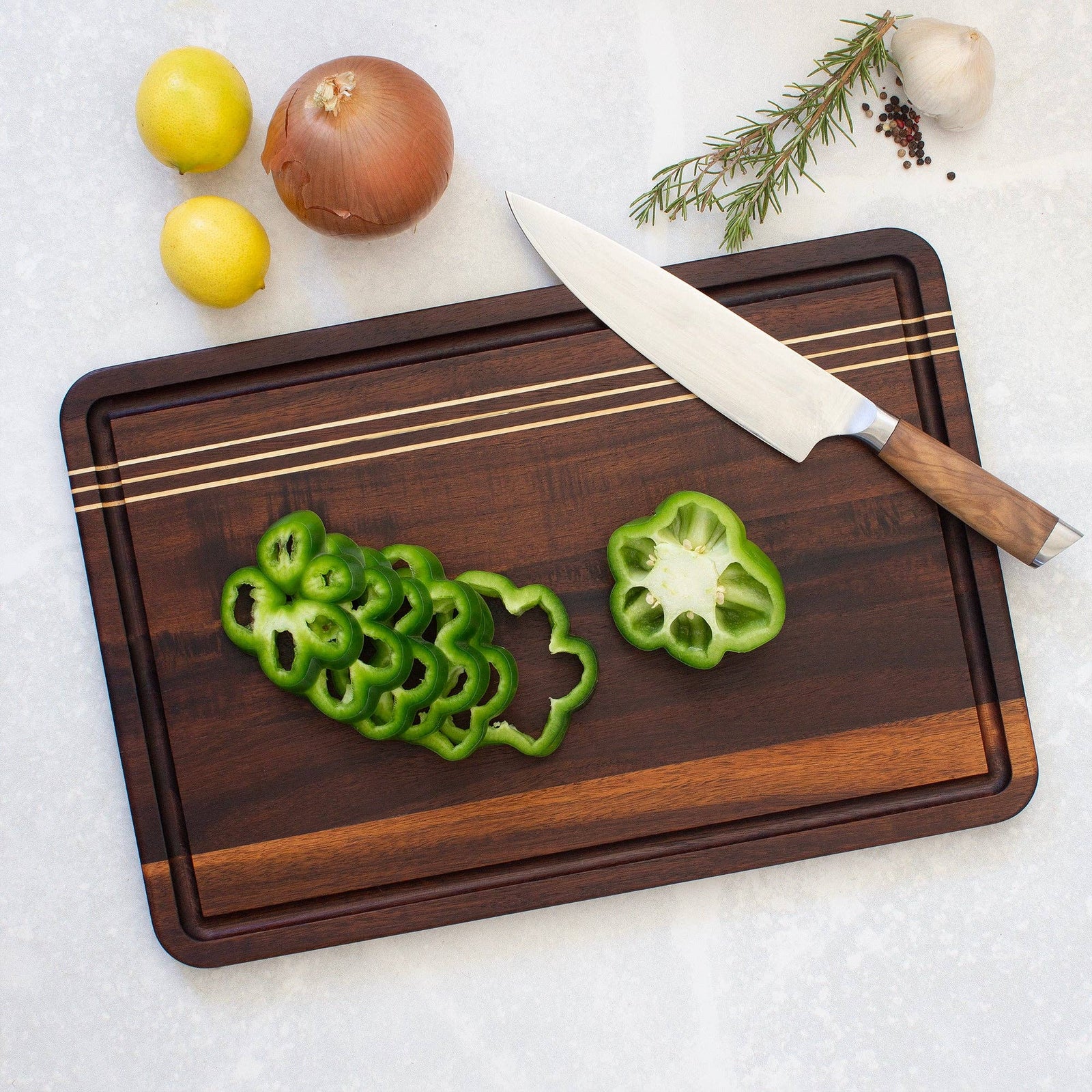 Rock & Branch® Acacia Wood Cutting Board with Juice Groove - Premium Cutting Board from Totally Bamboo - Just $46.95! Shop now at Pat's Monograms