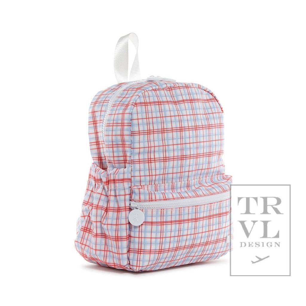 Mini Backer - Classic Plaid Red Backpack - Premium Backpack from TRVL Design - Just $48.95! Shop now at Pat's Monograms