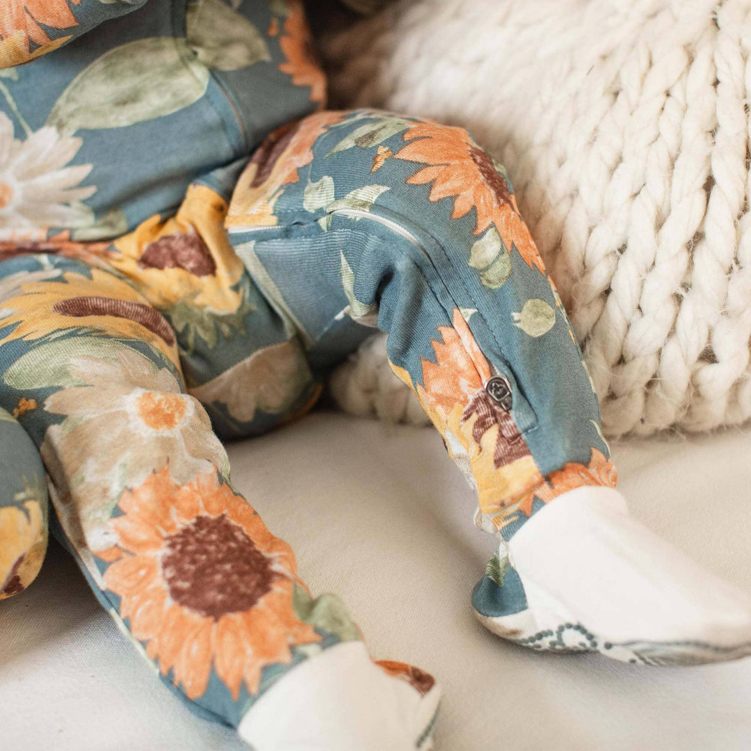 Sunflowers Sleep & Play - Premium Baby & Toddler Outfits from Burt's Bees Baby - Just $16.95! Shop now at Pat's Monograms