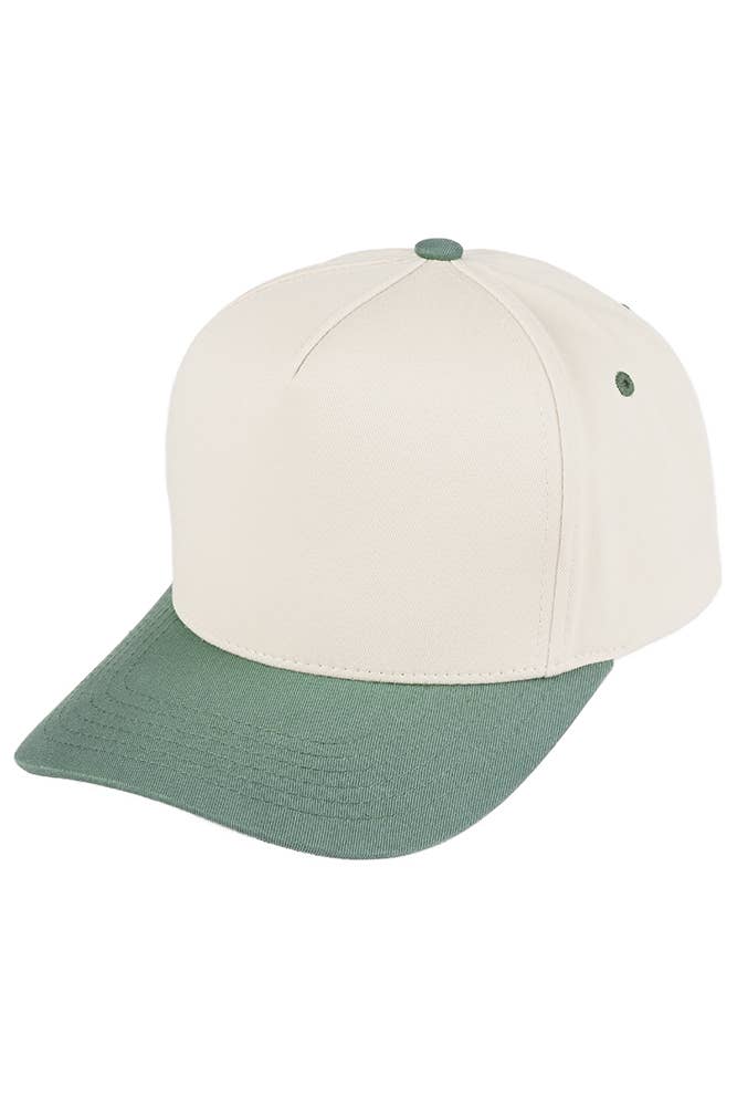 C.C Two Tone Canvas Trucker Hat Baseball Cap - Premium baseball cap from Hana - Just $12! Shop now at Pat's Monograms