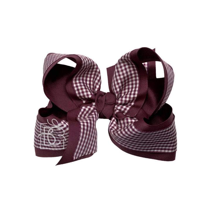 LAYERED GINGHAM/GROSGRAIN BOW ON CLIP - Premium Hair Bows from Beyond Creations, LLC - Just $11.95! Shop now at Pat's Monograms