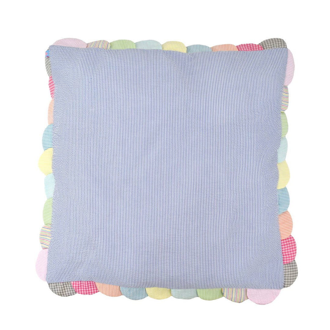 26" Navy Seersucker Scallop Pillow Case - Premium pillow case from Mint - Just $16.95! Shop now at Pat's Monograms