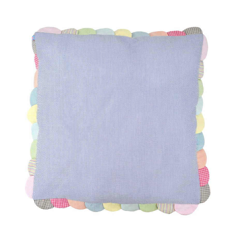 26" Navy Seersucker Scallop Pillow Case - Premium pillow case from Mint - Just $16.95! Shop now at Pat's Monograms