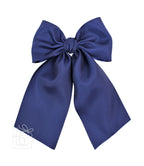 Matte Satin Longtail Hair Bow with Euro Knot - Premium Hairbows from Beyond Creations, LLC - Just $19.95! Shop now at Pat's Monograms