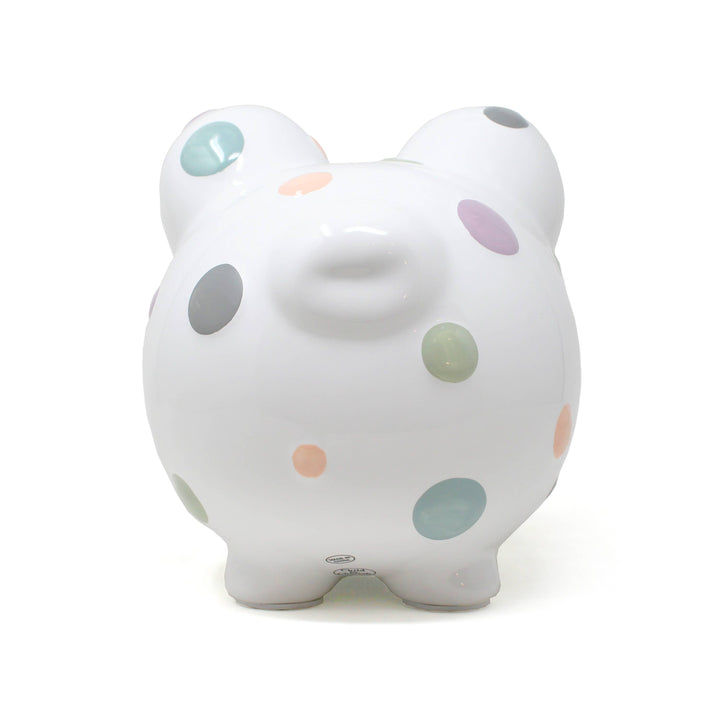 Pastel Multi Dot Bank - Premium  from Child To Cherish® - Just $38.95! Shop now at Pat's Monograms