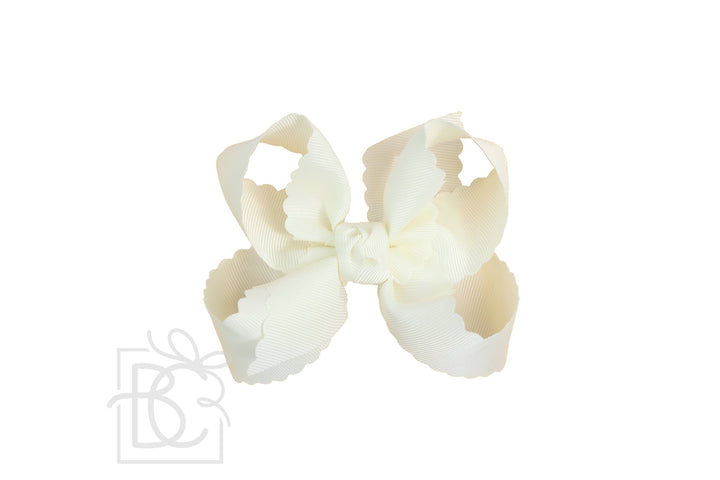 SCALLOPED EDGE BOW - Premium Hair Bows from Beyond Creations, LLC - Just $9.95! Shop now at Pat's Monograms