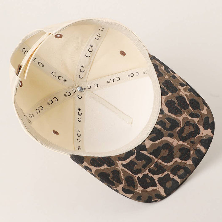 Two Tone Leopard Printed Canvas Trucker Hat - Premium Trucker Cap from Fashion City - Just $15! Shop now at Pat's Monograms