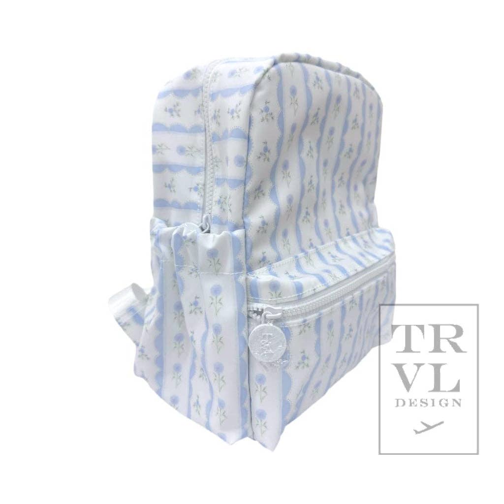 Mini Backer - Ribbon Floral Blue - Premium Backpack from TRVL Design - Just $46.95! Shop now at Pat's Monograms