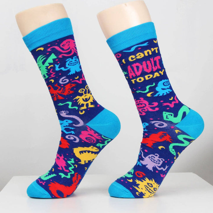 I Can’t Adult Today Men's Novelty Crew Socks - Premium Socks from Fabdaz - Just $11.95! Shop now at Pat's Monograms