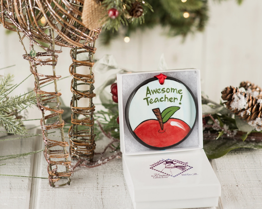 Awesome Teacher Christmas Ornament - Premium Christmas Ornament from Nola Watkins - Just $24.95! Shop now at Pat's Monograms