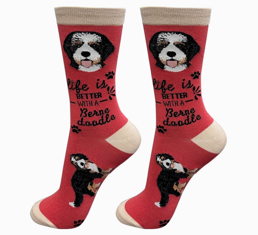 Bernadoodle - Life is Better Socks - Premium Socks from Sock Daddy - Just $9.95! Shop now at Pat's Monograms