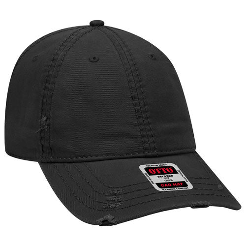 Distressed Twill Cap w/ Heavy Stitching - Premium Headwear from Otto Caps - Just $10.95! Shop now at Pat's Monograms