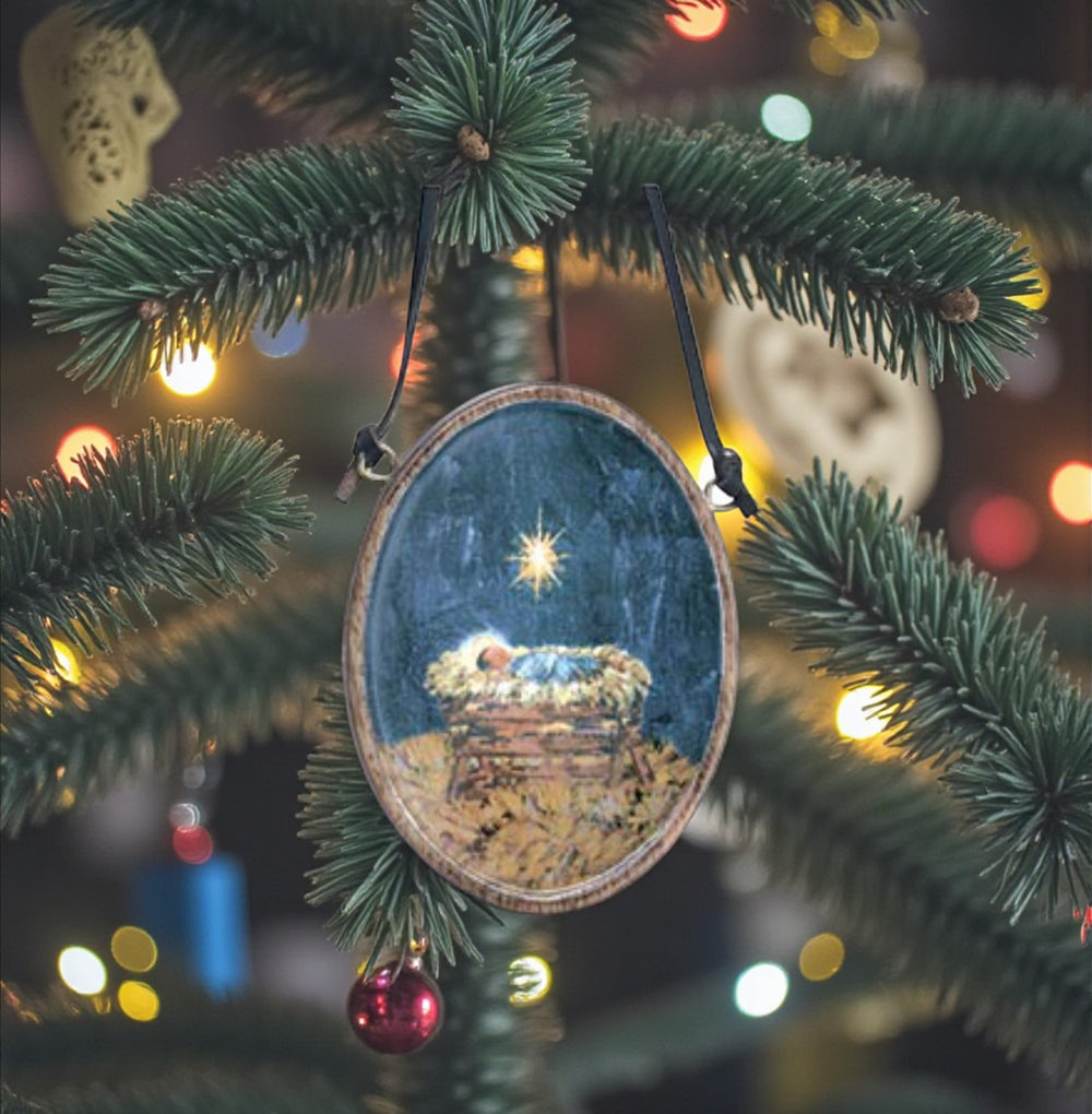 Holy Family Mango Wood Ornaments - Premium Christmas Ornament from Burton and Burton - Just $11.95! Shop now at Pat's Monograms