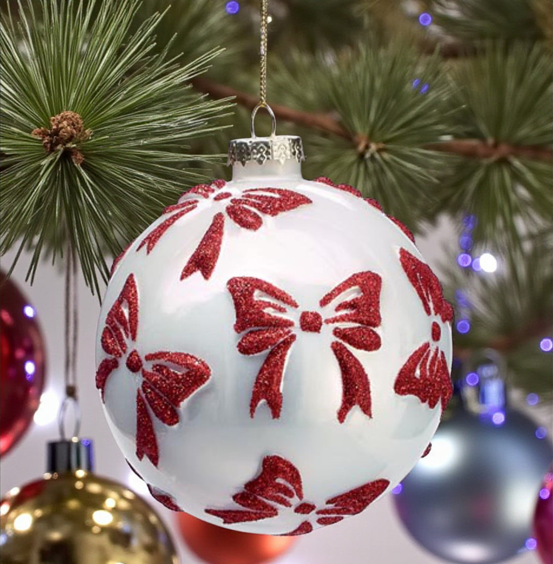 Glass Bow Ornaments - Premium Christmas Ornament from Burton and Burton - Just $9.95! Shop now at Pat's Monograms