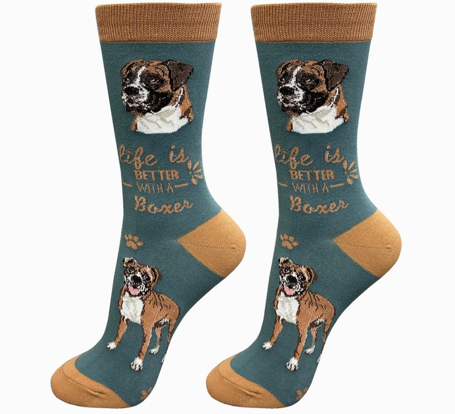 Boxer - Life is Better Socks - Premium Socks from Sock Daddy - Just $9.95! Shop now at Pat's Monograms