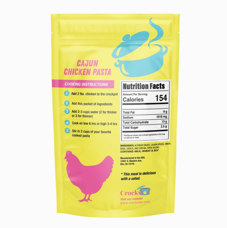 Cajun Chicken Pasta - Premium gourmet Foods from Crockstar - Just $9.95! Shop now at Pat's Monograms
