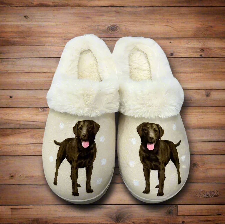 Labrador Chocolate Snuggs Slippers - Premium Slippers from E&S Pets - Just $24.95! Shop now at Pat's Monograms