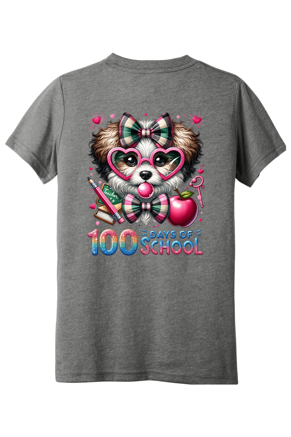 100 Days of School - Bubblegum Dog - Premium Youth Apparel from Pat's Monograms - Just $24.95! Shop now at Pat's Monograms