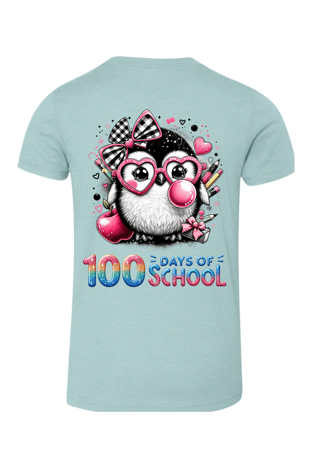 100 Days of School - Penguin - Premium T-Shirts from Pat's Monograms - Just $24.95! Shop now at Pat's Monograms