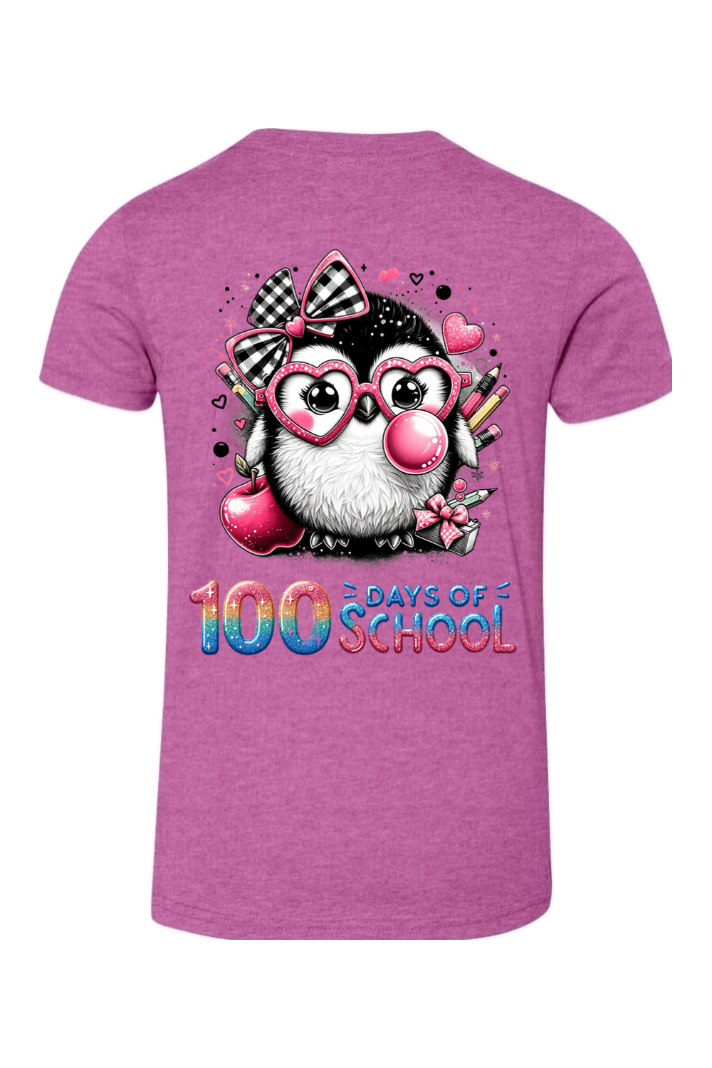 100 Days of School - Penguin - Premium T-Shirts from Pat's Monograms - Just $24.95! Shop now at Pat's Monograms