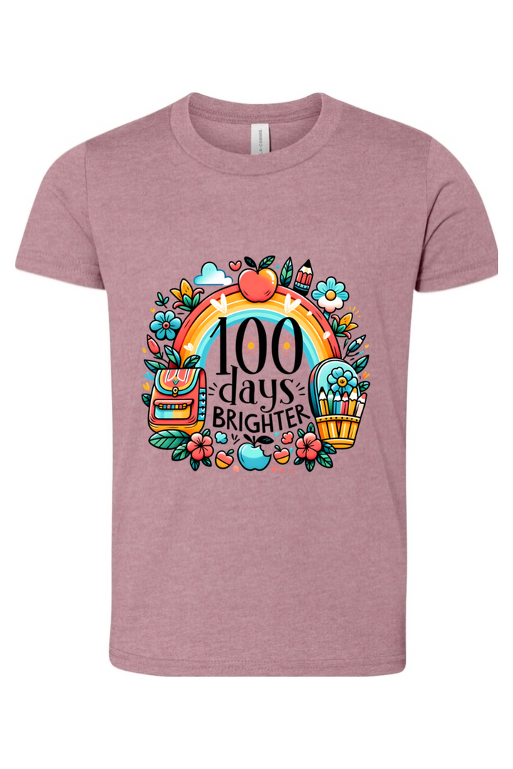 100 Days Brighter - Premium T-Shirts from Pat's Monograms - Just $24.95! Shop now at Pat's Monograms