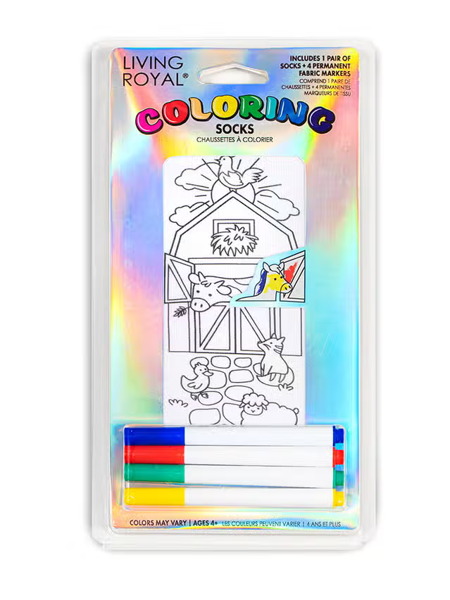 Farm Coloring Socks - Premium Socks from Living Royal - Just $8.95! Shop now at Pat's Monograms