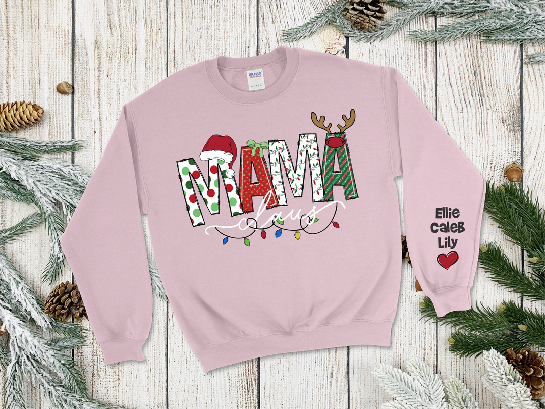 Custom Claus Sweatshirt for Grandma, Mama, Aunt, Nanny - Premium Clothing from Pat's Monograms - Just $39.95! Shop now at Pat's Monograms