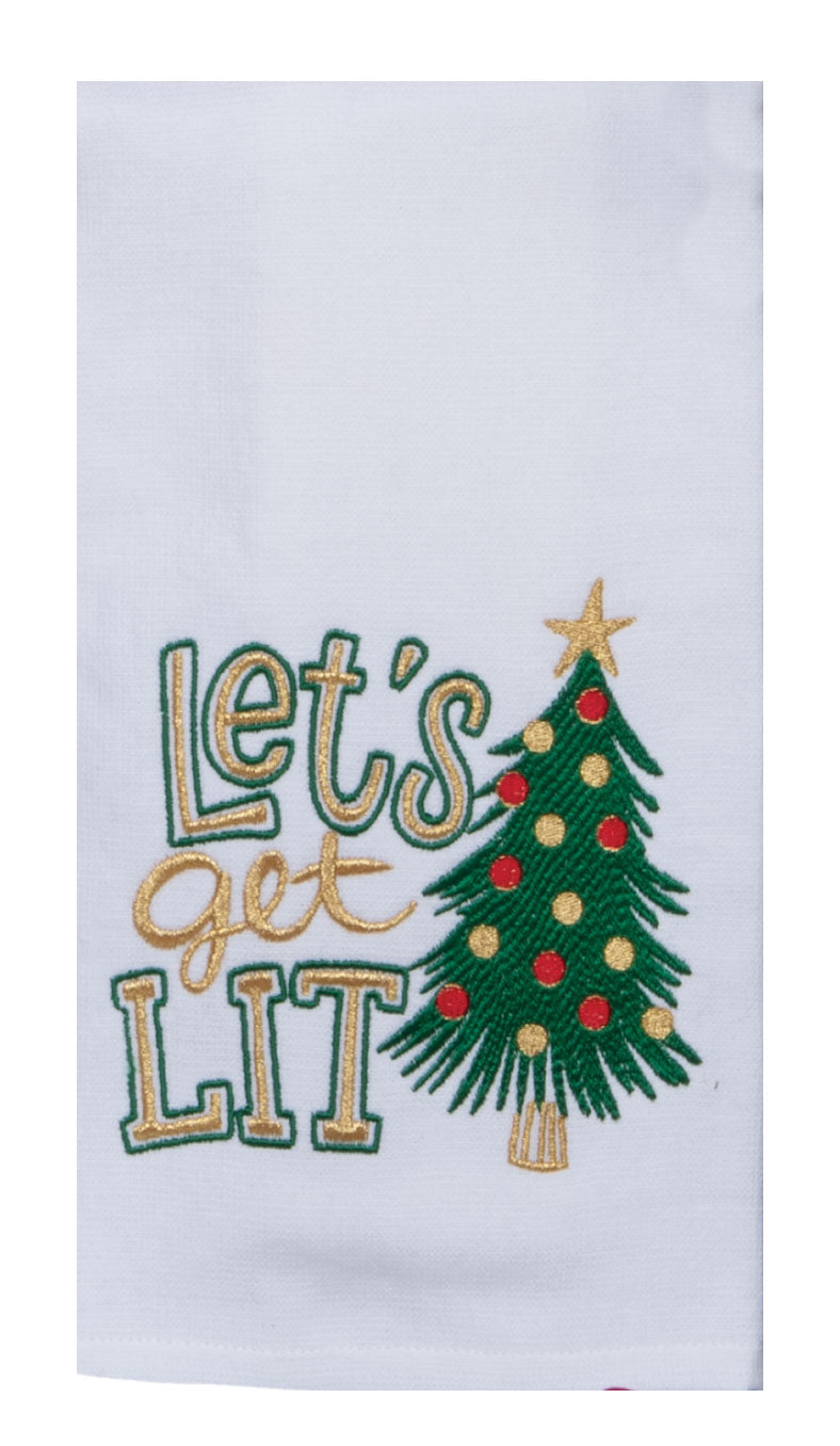 Let's Get Lit 2 in 1 Terry Towel - Premium Dish Towel from Kay Dee Designs - Just $8.95! Shop now at Pat's Monograms