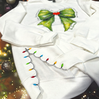 Christmas is More - Side Bow Sweatshirt - Premium Christmas Shirts from Pat's Monograms - Just $56.95! Shop now at Pat's Monograms
