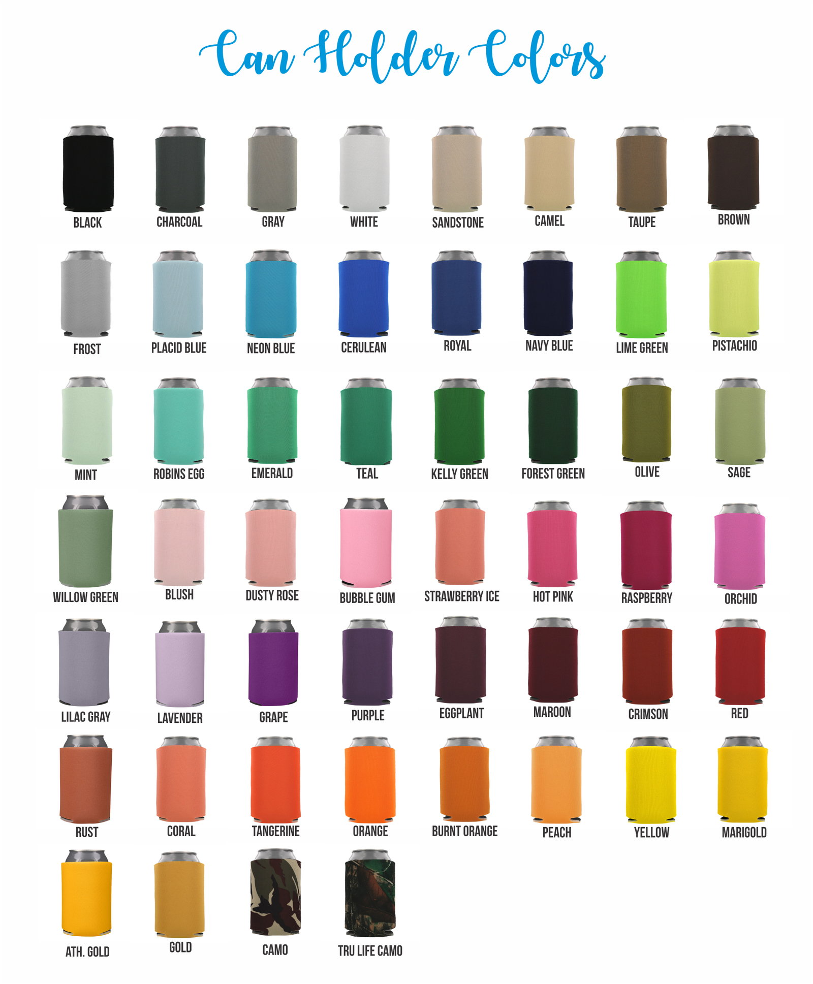 Screen Printed Can Holders - Premium can cooler from Pat's Monograms - Just $86.96! Shop now at Pat's Monograms