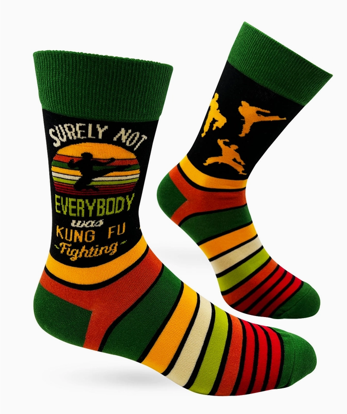 Everybody was Kung Fu Fighting - Premium Socks from Fabdaz - Just $11.95! Shop now at Pat's Monograms