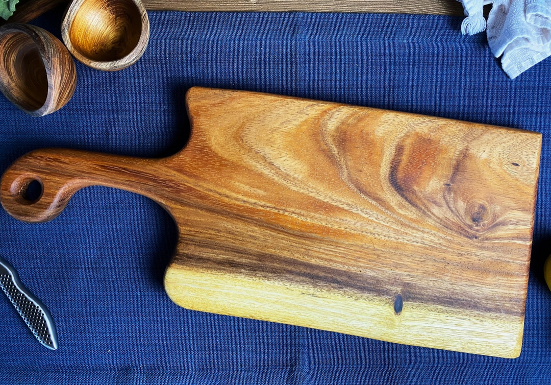 Live Edge Walnut Cutting Board with Handle - Premium Laser Engraved from Tuckahoe Hardwoods - Just $34.95! Shop now at Pat's Monograms