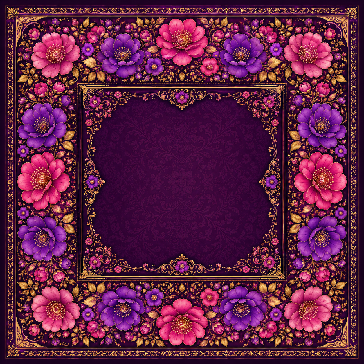 Midnight Bloom — Bold Floral Jewel Tone Mahjong Mat - Premium Mahjong from Told in Tiles - Just $80! Shop now at Pat's Monograms